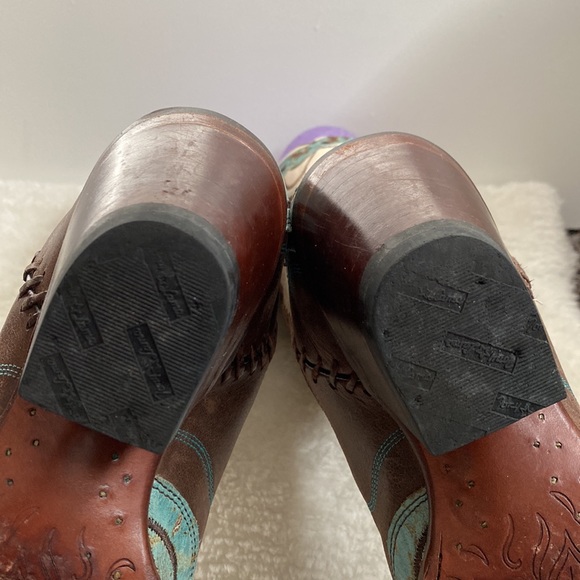 MOVING SALE! Tony Lama Vaquero Turquoise Cassidy Cowgirl Boot - Picture 14 of 17